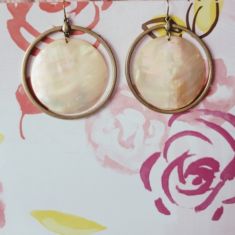 Matte Bronze Shell Earrings
